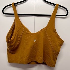 Lululemon Align Tank with Built-In Bra. Crop Tank Top in Mustard Yellow colour.